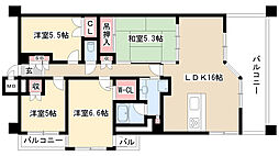 リエトコート丸の内 10階4LDKの間取り