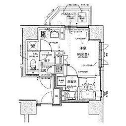 オープンレジデンシア栄　THE　COURT 1204 12階1Kの間取り