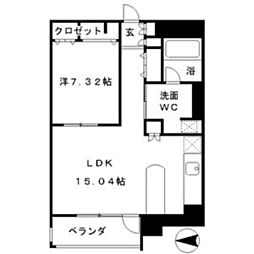 レジディア東桜II 9階1LDKの間取り