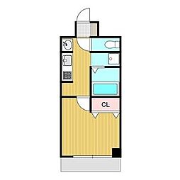 リアライズ沢下町2 1Kの間取図画像