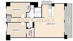 プロシード新瑞橋 7階2LDKの間取り