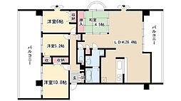 サムティレジデンス東山公園 2階3SLDKの間取り