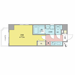 DOPE新栄 7階1Kの間取り