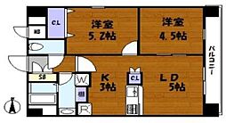 YS上前津 2階2LDKの間取り