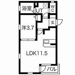 間取図画像 1LDK