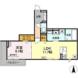 間取図画像 1LDK