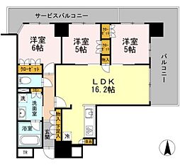プレミスト泉レジデンス 17階3LDKの間取り