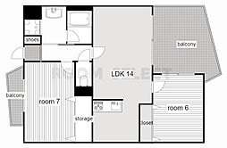 間取図画像 2LDK