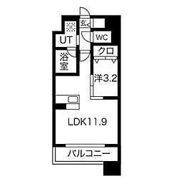 ポルタニグラ千種 1LDKの間取図画像