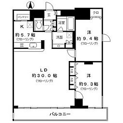 RESIDIA東桜2 2LDKの間取図画像