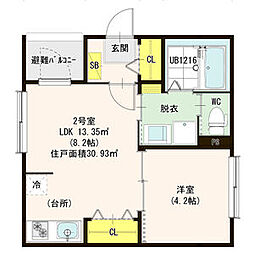 GranTerraceKasumori 1LDKの間取図画像