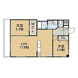 ツインヒルズ B 1階/101