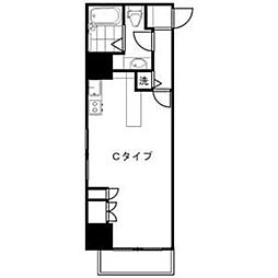 アルドゥ6 ワンルームの間取図画像