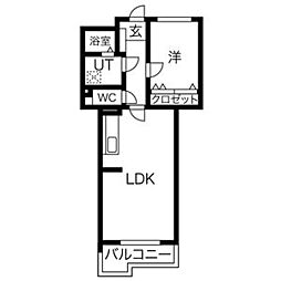 間取図画像 1LDK