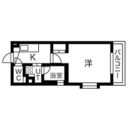 間取図画像 1K