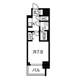 CRESTTAPP新栄 1Kの間取図画像