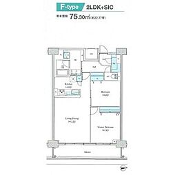 ロイジェント日吉II 2LDKの間取図画像