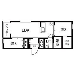 間取図画像 2LDK