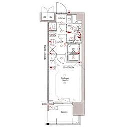 MAXIV新栄 1Kの間取図画像
