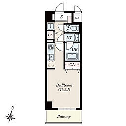 ノヴェル新栄 ワンルームの間取図画像