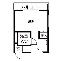 間取図画像 1K