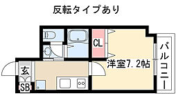 チェルトヴィータ 1Kの間取図画像