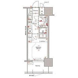 MAXIV新栄 1Kの間取図画像