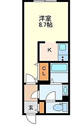 GVIVRE御器所 1Kの間取図画像