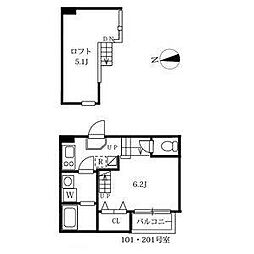 ハーモニーテラス並木 2階/201
