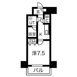 LAPISTWOLES 1Kの間取図画像