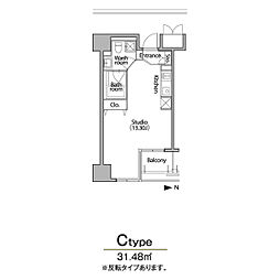 グランアベニュー栄 ワンルームの間取図画像