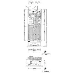 プレサンス鶴舞駅前ブリリアント ワンルームの間取図画像