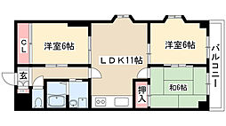 アートライフ・タケセイ 3LDKの間取図画像