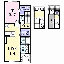 アルバータ陸前 1LDKの間取図画像
