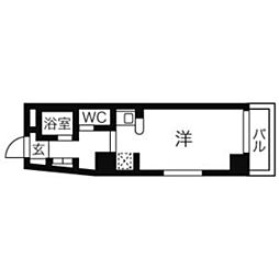 ドール新栄 1Kの間取図画像