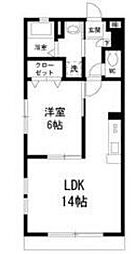 グレースコート 1LDKの間取図画像