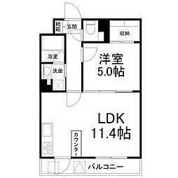 サリジェール瑞穂 1LDKの間取図画像