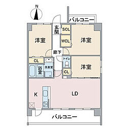 SOCIAISSHA 3LDKの間取図画像