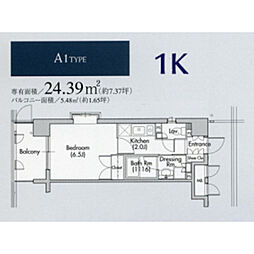 グラン・アベニュー名駅 1Kの間取図画像