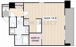メゾンドオーキッド ワンルームの間取図画像