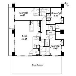 ロイヤルパークス千種 3LDKの間取図画像
