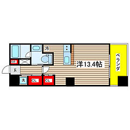 グレンパーク中島 ワンルームの間取図画像