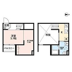 ルミエール十一番町 ワンルームの間取図画像
