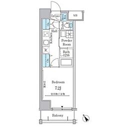 ジオステージ本山 1Kの間取図画像