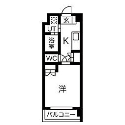 カーサトダ 1Kの間取図画像
