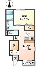 グレイスフィールド 1LDKの間取図画像