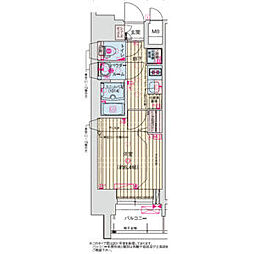 CRESTTAPP新栄 1Kの間取図画像