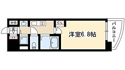 プレサンス桜通グレイス ワンルームの間取図画像