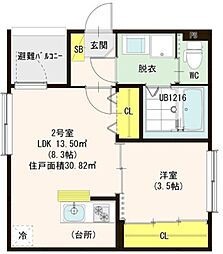 リバーガーデン中村中町 2階