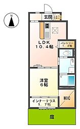 ルミエールはとり 1LDKの間取図画像